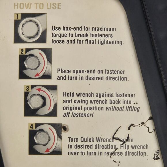 Vintage Craftsman 6 Pc Professional Quick Wrench Set SAE 42356 USA Made 5/8-5/16 - Picture 10 of 16